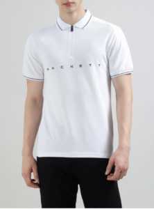 HACKETT LONDON Men Typography Printed Polo Collar T-shirt hackett london men typography printed polo collar t shirt